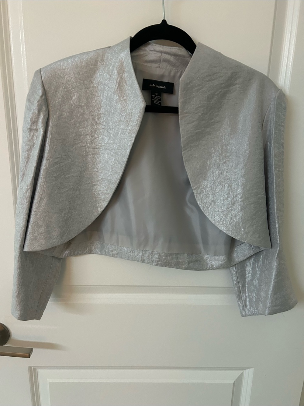 R&M Richard’s Silver Cropped Bolero Jacket
